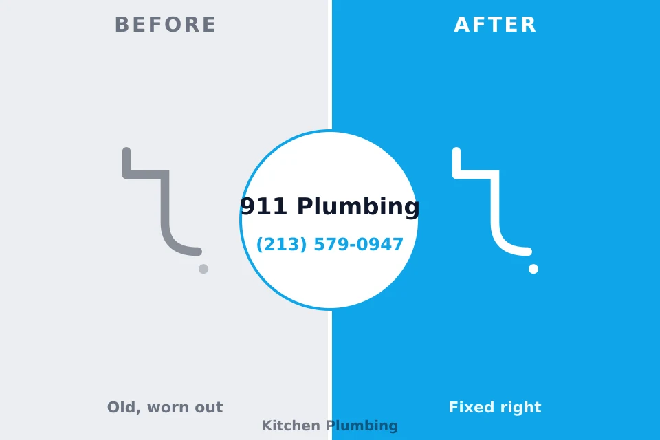 Before and after: plumbing repair Vista Center, NJ
